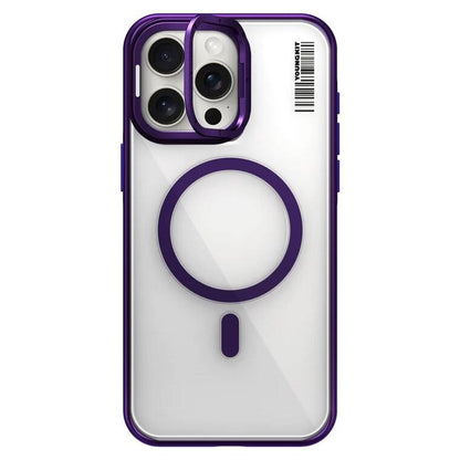 iPhone 14 Pro Max Kılıf M-safe Şarj Özellikli Sararma Önleyici Youngkit Crystal Grid Kapak
