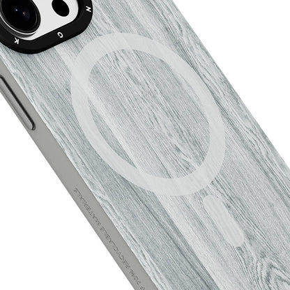 iPhone 14 Pro Max Kılıf M-safe Şarj Özellikli Sararmaya Dayanıklı Youngkit Wood Forest Serisi Kapak