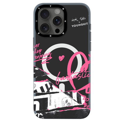 iPhone 14 Pro Max Kılıf M-safe Şarj Özellikli Shu Tasarımlı Youngkit Dreamland Serisi Kapak