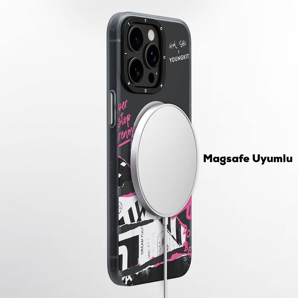 iPhone 14 Pro Max Kılıf M-safe Şarj Özellikli Shu Tasarımlı Youngkit Dreamland Serisi Kapak