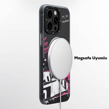iPhone 14 Pro Max Kılıf M-safe Şarj Özellikli Shu Tasarımlı Youngkit Dreamland Serisi Kapak