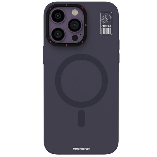 iPhone 14 Pro Max Kılıf M-safe Şarj Özellikli Standlı YoungKit Hermit Bracket Serisi Kapak