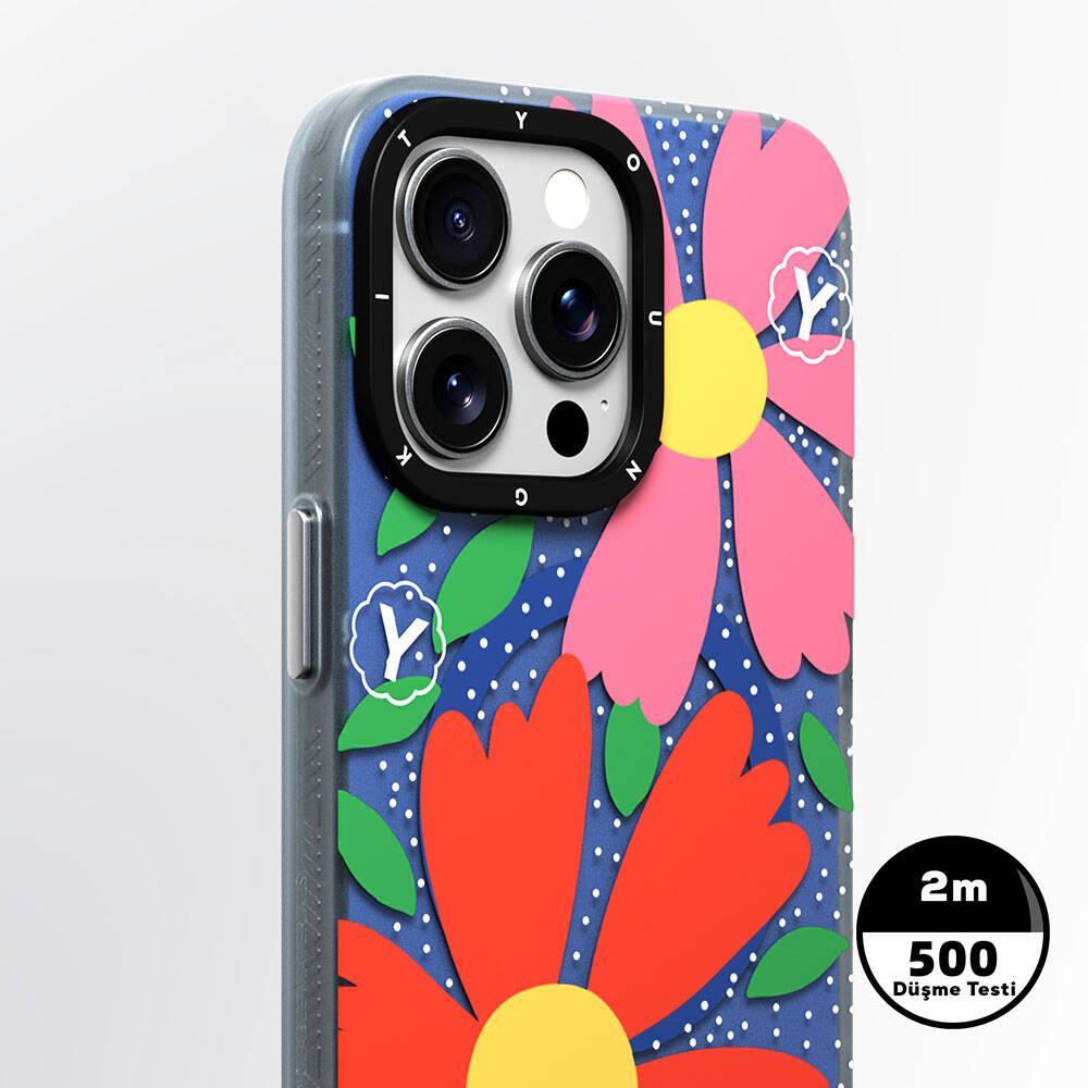 iPhone 14 Pro Max Kılıf M-safe Şarj Özellikli Sunshine Tasarımlı Youngkit Colorful Serisi Kapak