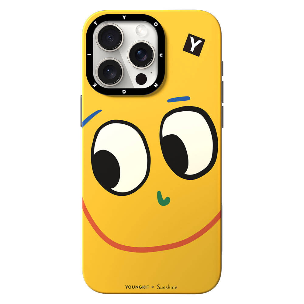iPhone 14 Pro Max Kılıf M-safe Şarj Özellikli Sunshine Tasarımlı Youngkit Daily Happy Serisi Kapak
