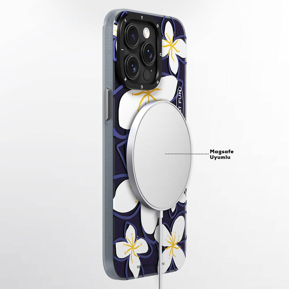 iPhone 14 Pro Max Kılıf M-safe Şarj Özellikli Sunshine Tasarımlı Youngkit Smile Serisi Kapak