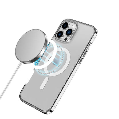 iPhone 14 Pro Max Kılıf M-safe Şarj Özellikli Transparan Sert PC Wlons Pita Kapak