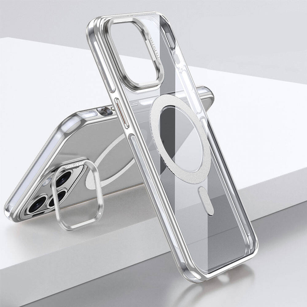 iPhone 14 Pro Max Kılıf M-safe Şarj Özellikli Wlons Standlı Efsane Kapak