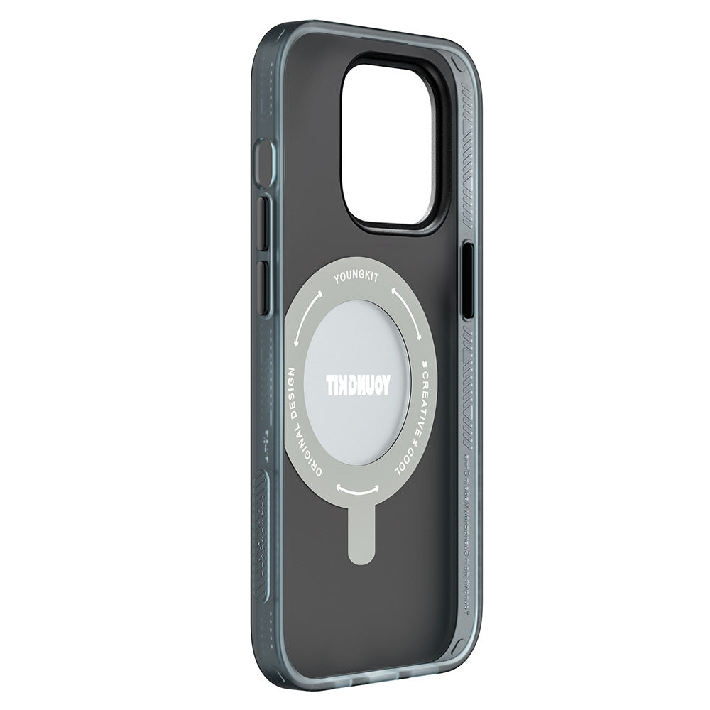 iPhone 14 Pro Max Kılıf M-safe Şarj Özellikli Youngkit 360° Standlı Technology Serisi Kapak