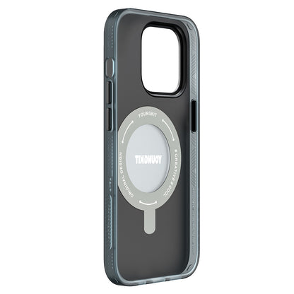 iPhone 14 Pro Max Kılıf M-safe Şarj Özellikli Youngkit 360° Standlı Technology Serisi Kapak