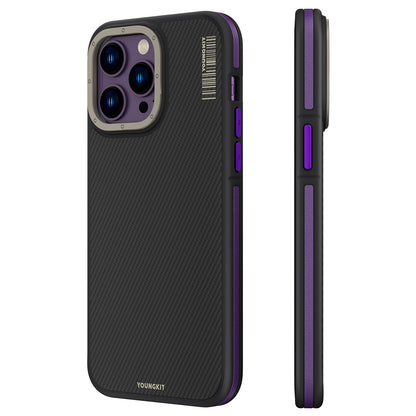 iPhone 14 Pro Max Kılıf M-safe Şarj Özellikli YoungKit 600D Kevlar Kapak
