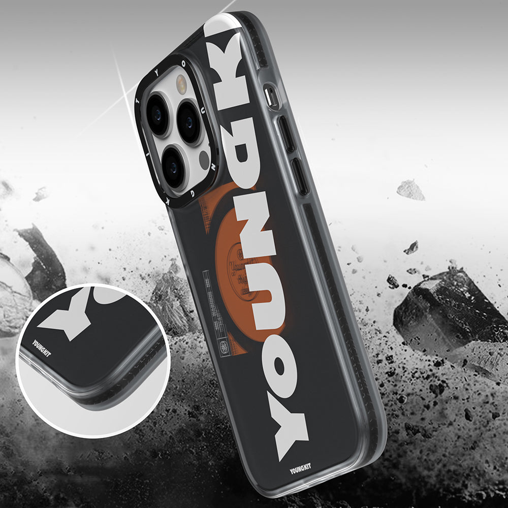 iPhone 14 Pro Max Kılıf M-safe Şarj Özellikli Youngkit Binfen Serisi Yazı Temalı Kapak