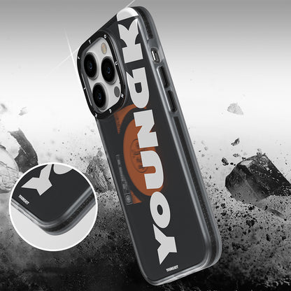 iPhone 14 Pro Max Kılıf M-safe Şarj Özellikli Youngkit Binfen Serisi Yazı Temalı Kapak