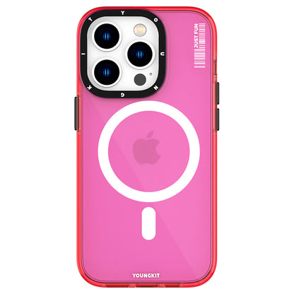 iPhone 14 Pro Max Kılıf M-safe Şarj Özellikli YoungKit Crystal Color Serisi Kapak