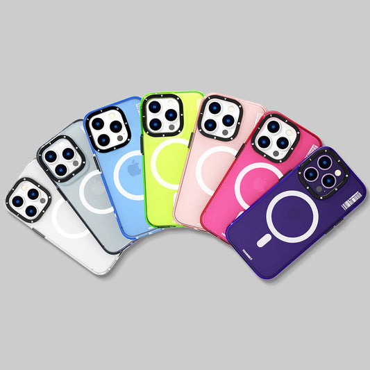 iPhone 14 Pro Max Kılıf M-safe Şarj Özellikli YoungKit Crystal Color Serisi Kapak