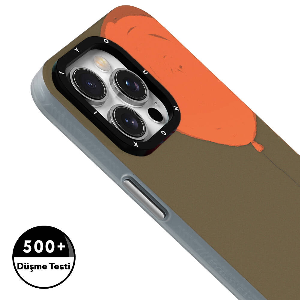 iPhone 14 Pro Max Kılıf M-safe Şarj Özellikli Youngkit Orange Serisi Flying Balloon Kapak