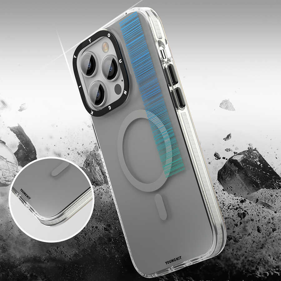 iPhone 14 Pro Max Kılıf M-safe Şarj Özellikli Youngkit Pure Serisi Kapak