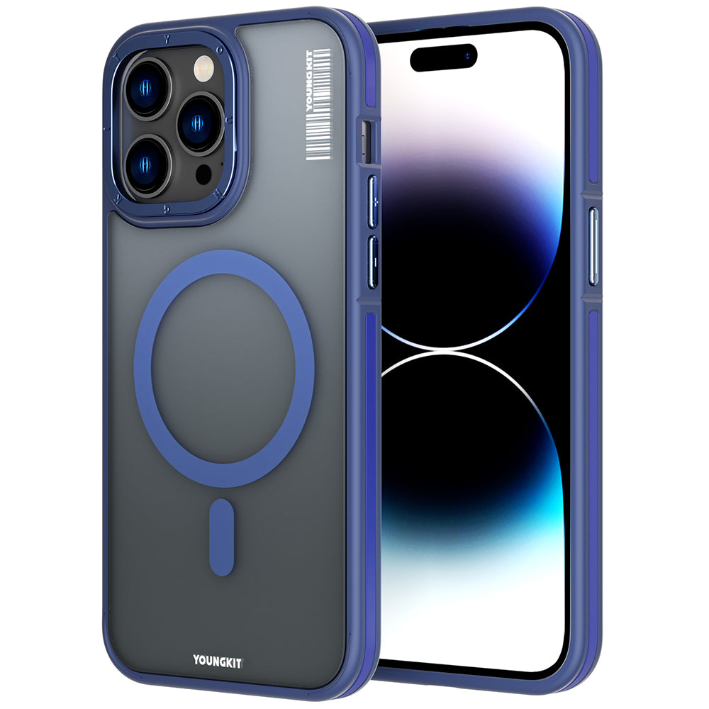 iPhone 14 Pro Max Kılıf M-safe Şarj Özellikli Youngkit Rock Sand Serisi Kapak