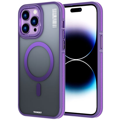 iPhone 14 Pro Max Kılıf M-safe Şarj Özellikli Youngkit Rock Sand Serisi Kapak