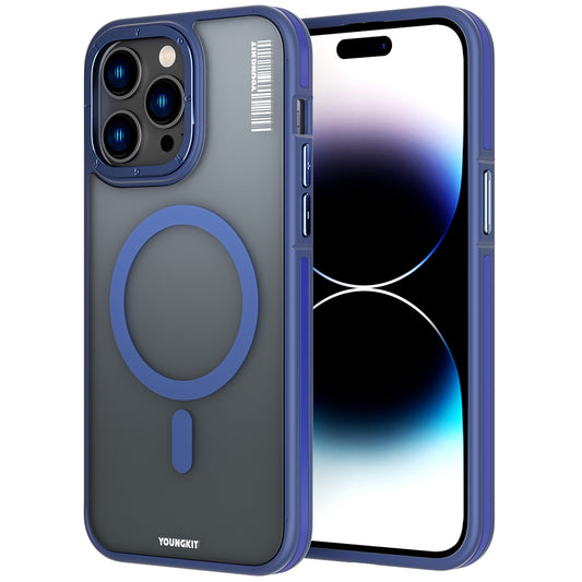 iPhone 14 Pro Max Kılıf M-safe Şarj Özellikli Youngkit Rock Sand Serisi Kapak