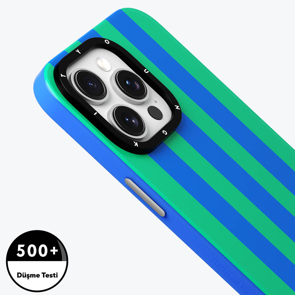 iPhone 14 Pro Max Kılıf M-safe Şarj Özellikli Youngkit Striped Piano Keys Serisi Kapak