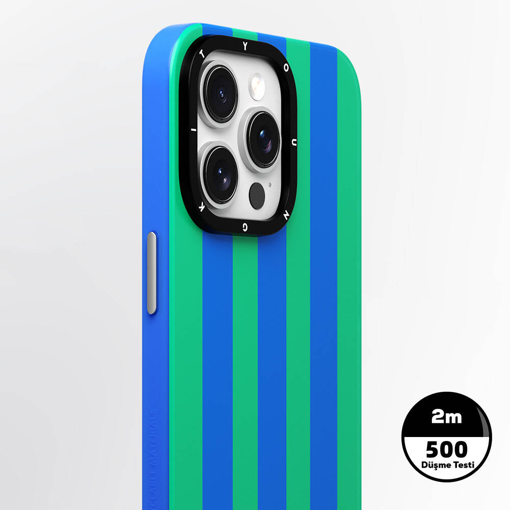 iPhone 14 Pro Max Kılıf M-safe Şarj Özellikli Youngkit Striped Piano Keys Serisi Kapak