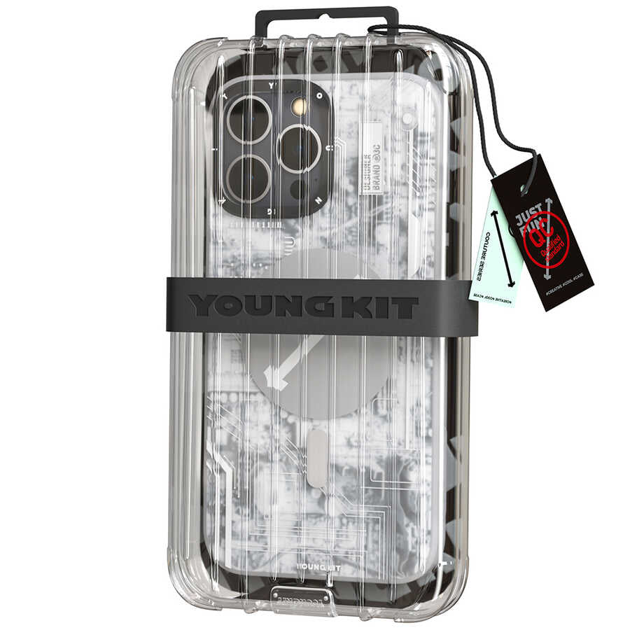 iPhone 14 Pro Max Kılıf M-safe Şarj Özellikli YoungKit Technology Serisi Kapak