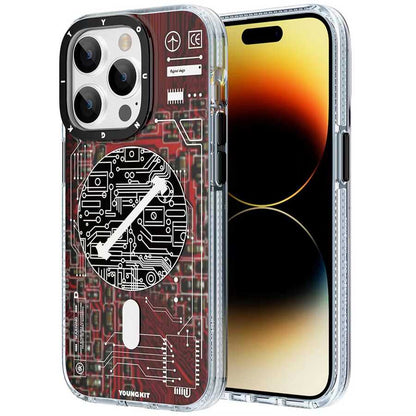 iPhone 14 Pro Max Kılıf M-safe Şarj Özellikli YoungKit Technology Serisi Kapak