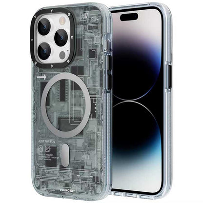 iPhone 14 Pro Max Kılıf M-safe Şarj Özellikli YoungKit Technology Serisi Kapak