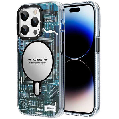 iPhone 14 Pro Max Kılıf M-safe Şarj Özellikli YoungKit Technology Serisi Kapak