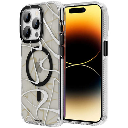 iPhone 14 Pro Max Kılıf M-safe Şarj Özellikli Youngkit Water-Ink Serisi Kapak