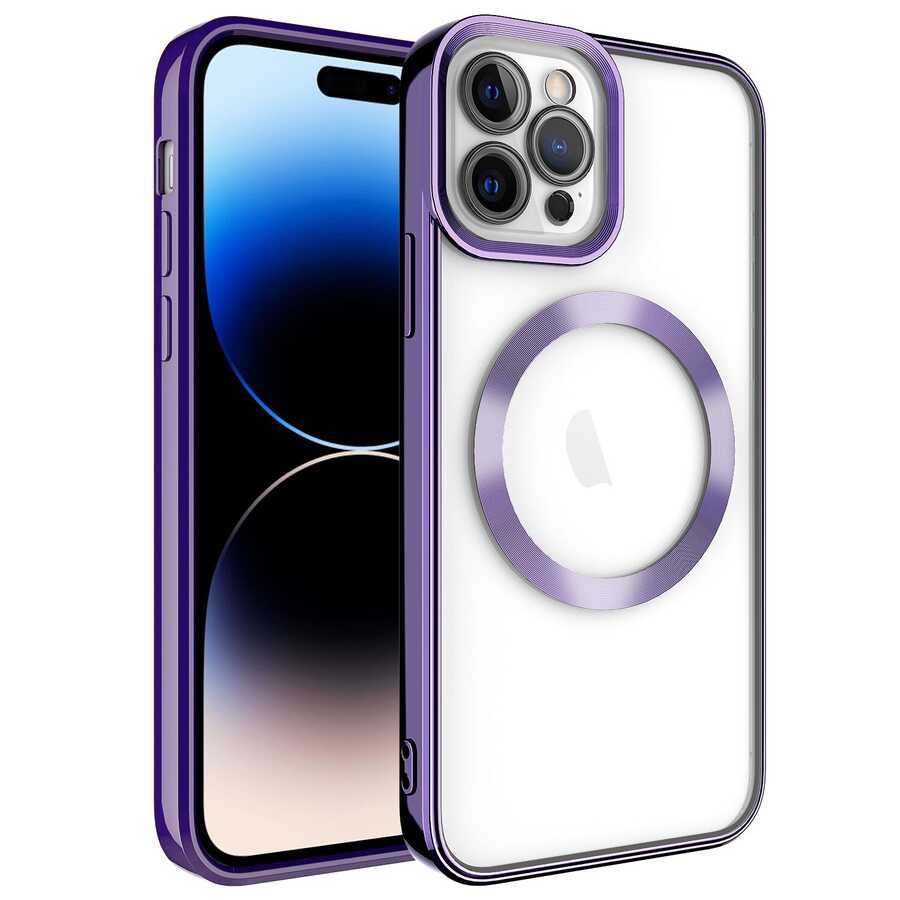 Apple iPhone 14 Pro Max Kılıf M-safe Wireless Şarj Özellikli Zore Setro Silikon