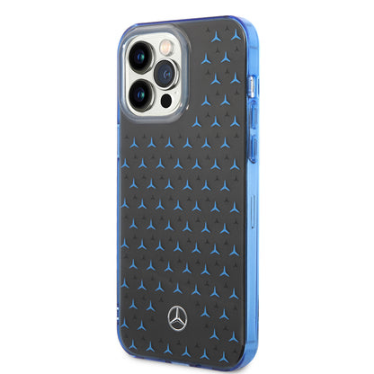 iPhone 14 Pro Max Kılıf Mercedes Benz Çift Katmanlı Yıldız Desenli Dizayn Kapak