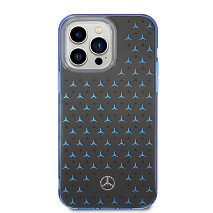 iPhone 14 Pro Max Kılıf Mercedes Benz Çift Katmanlı Yıldız Desenli Dizayn Kapak