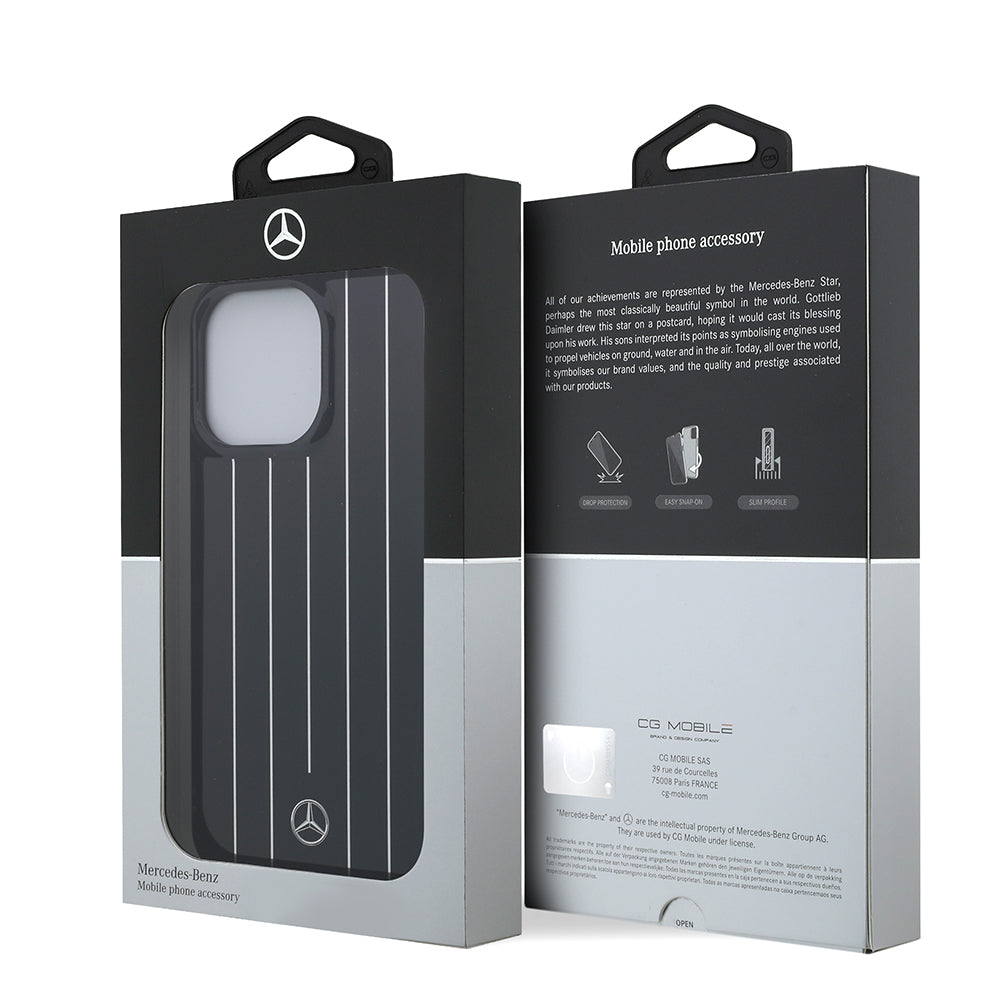 iPhone 14 Pro Max Kılıf Mercedes Benz Orjinal Lisanslı New Urban 3 Sert PC Paralel Çizgi Desenli Kapak