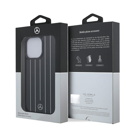 iPhone 14 Pro Max Kılıf Mercedes Benz Orjinal Lisanslı New Urban 3 Sert PC Paralel Çizgi Desenli Kapak