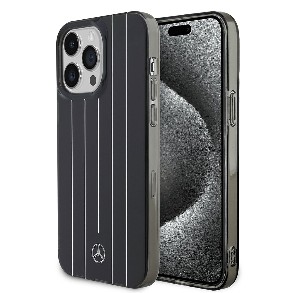 iPhone 14 Pro Max Kılıf Mercedes Benz Orjinal Lisanslı New Urban 3 Sert PC Paralel Çizgi Desenli Kapak