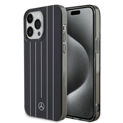 iPhone 14 Pro Max Kılıf Mercedes Benz Orjinal Lisanslı New Urban 3 Sert PC Paralel Çizgi Desenli Kapak