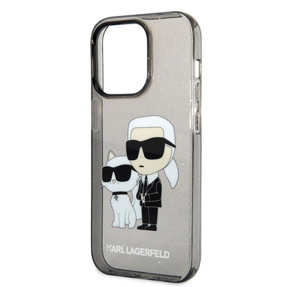 iPhone 14 Pro Max Kılıf Karl Lagerfeld Transparan Simli K&C Dizayn Kapak