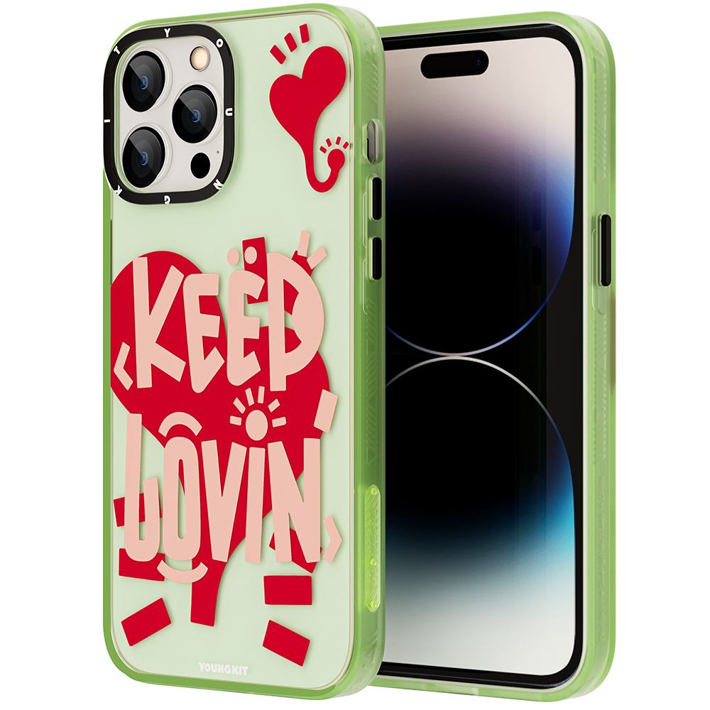 iPhone 14 Pro Max Kılıf Mutlu Mod Figürlü YoungKit Happy Mood Serisi Kapak