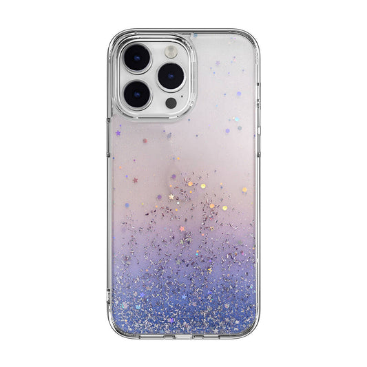 iPhone 14 Pro Max Kılıf Parlayan Simli Şeffaf Lisanslı Switcheasy Starfield Kapak