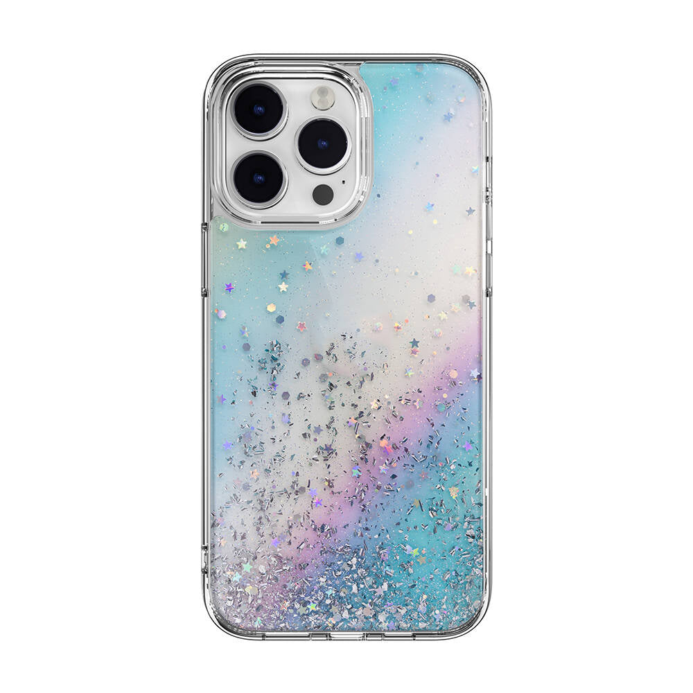iPhone 14 Pro Max Kılıf Parlayan Simli Şeffaf Lisanslı Switcheasy Starfield Kapak
