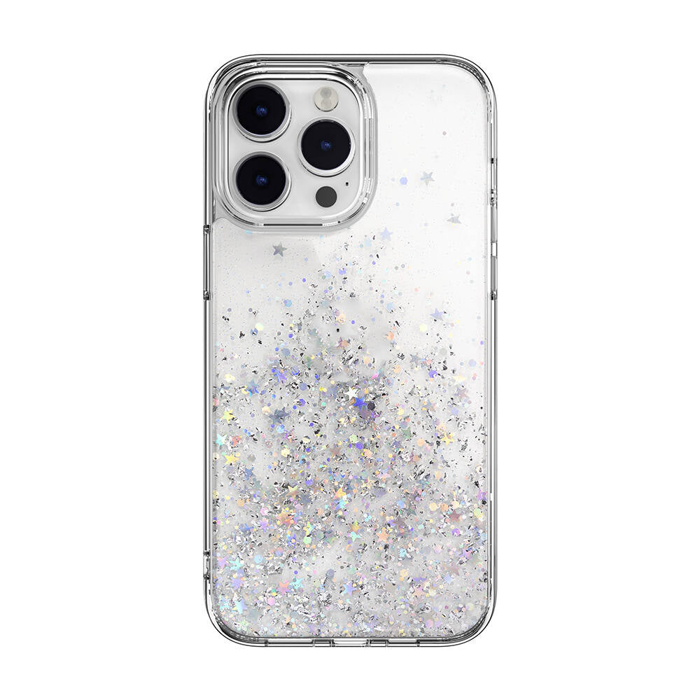 iPhone 14 Pro Max Kılıf Parlayan Simli Şeffaf Lisanslı Switcheasy Starfield Kapak
