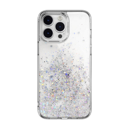 iPhone 14 Pro Max Kılıf Parlayan Simli Şeffaf Lisanslı Switcheasy Starfield Kapak