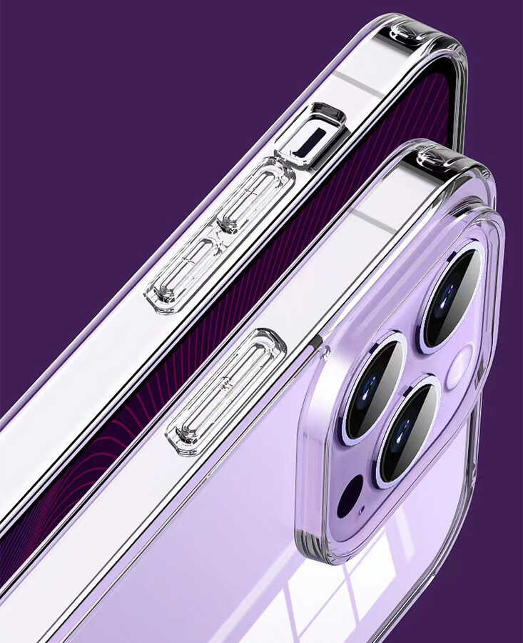 iPhone 14 Pro Max Kılıf Şeffaf Airbag Tasarımlı Wiwu ZCC-108 Concise Serisi Kapak