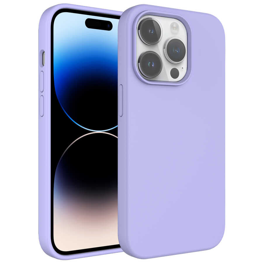 Apple iPhone 14 Pro Max Kılıf Sıvı Teknolojili Silinebilir Sert Zore Kivi Kapak