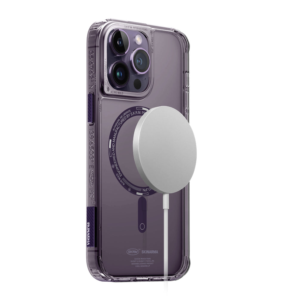 iPhone 14 Pro Max Kılıf SkinArma Şeffaf Airbag Tasarımlı M-safe Şarj Özellikli Saido Kapak