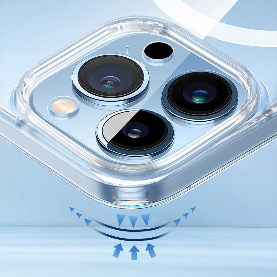 iPhone 14 Pro Max Kılıf Standlı M-safe Wireless Şarj Özellikli Wiwu Aurora Serisi Kapak
