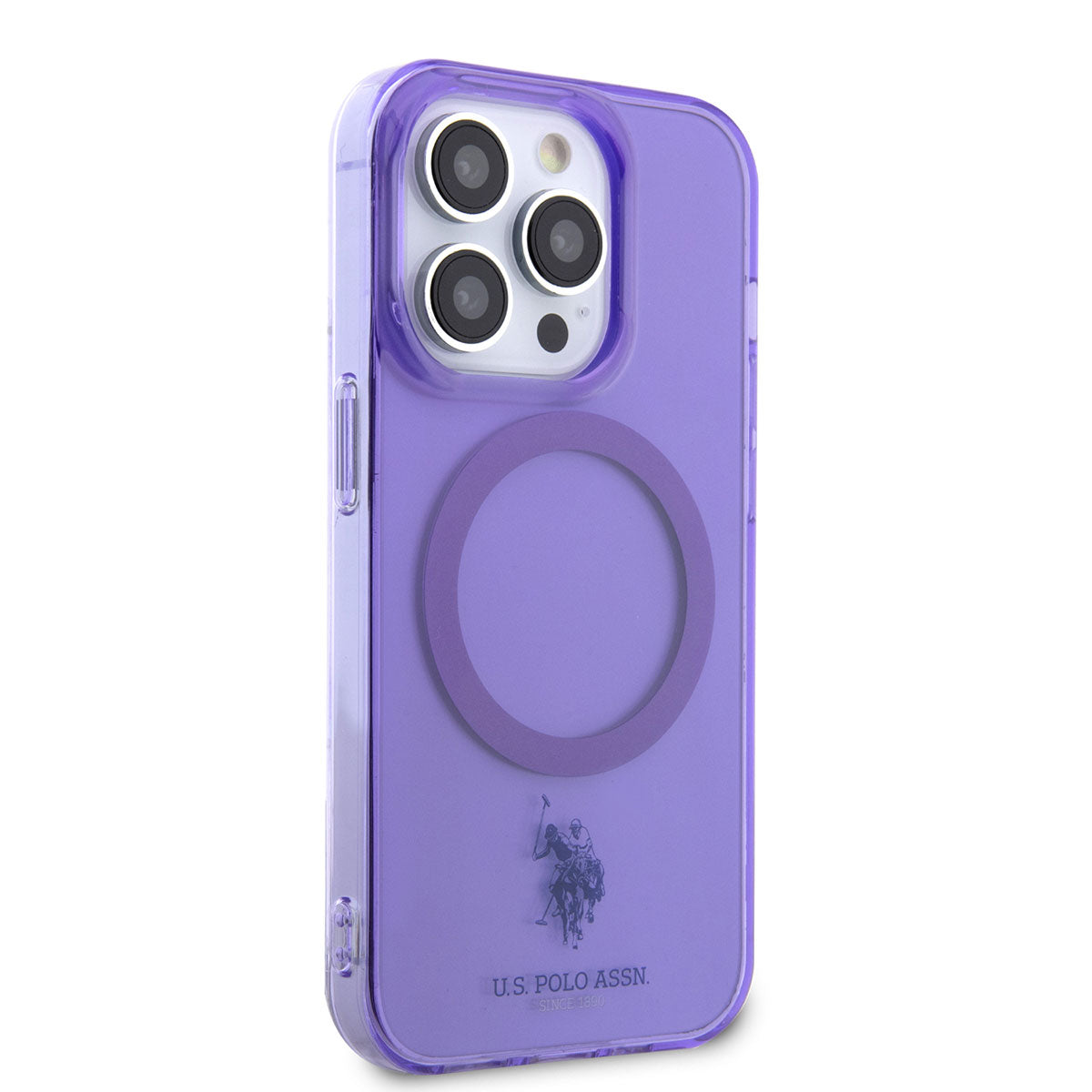 iPhone 14 Pro Max Kılıf U.S. POLO ASSN. M-safe Şarj Özellikli Transparan Tasarım Kapak