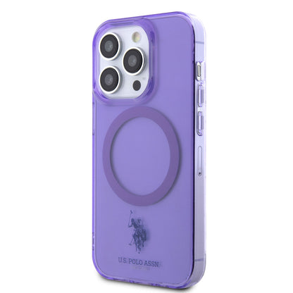 iPhone 14 Pro Max Kılıf U.S. POLO ASSN. M-safe Şarj Özellikli Transparan Tasarım Kapak
