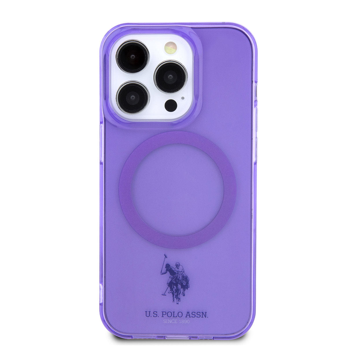 iPhone 14 Pro Max Kılıf U.S. POLO ASSN. M-safe Şarj Özellikli Transparan Tasarım Kapak